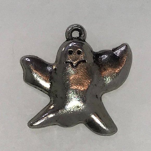 Pewter Halloween Ghost Charm - Picture 1 of 16